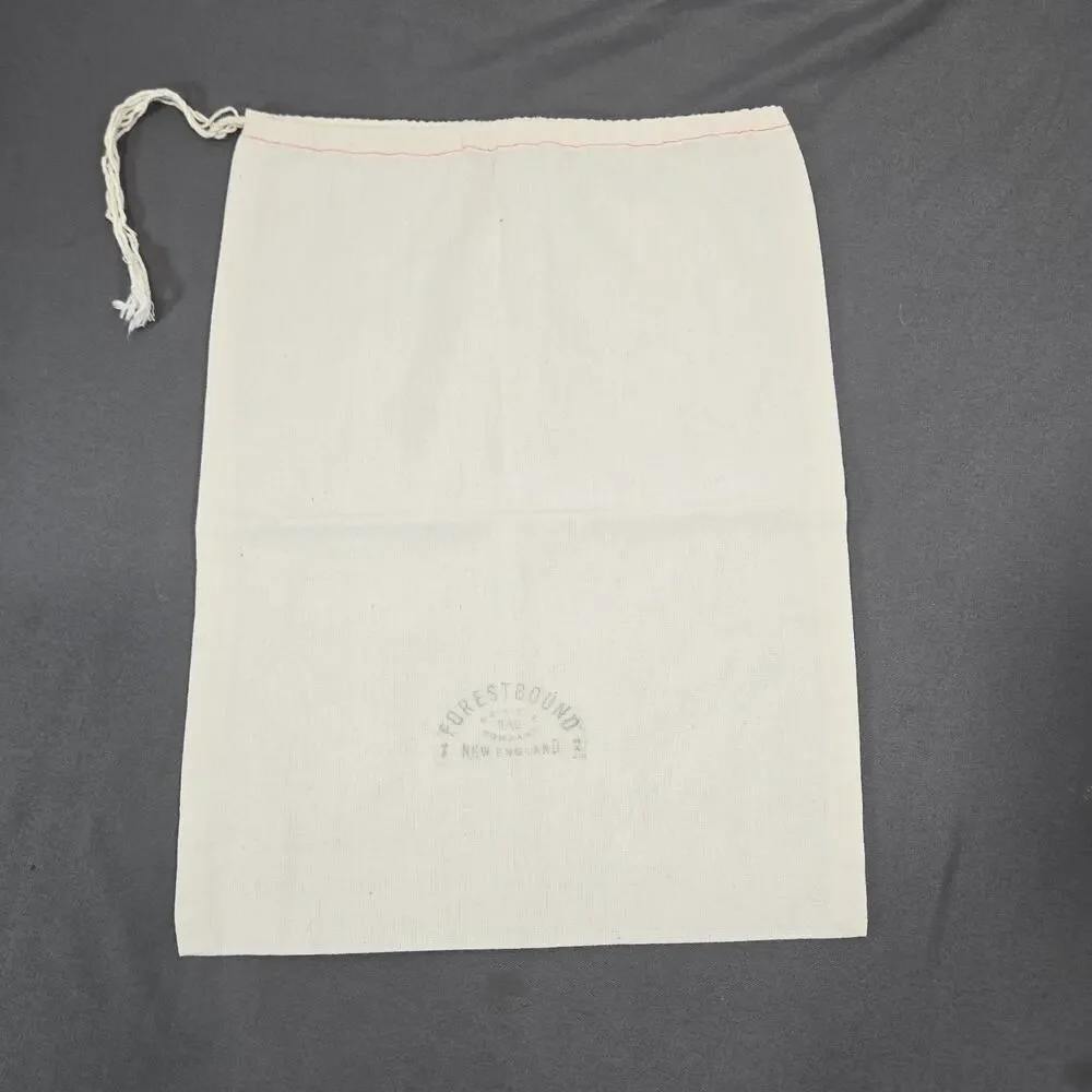 Forestbound Original Bag Co Cotton Drawstring Dust Bag Off White 16x12